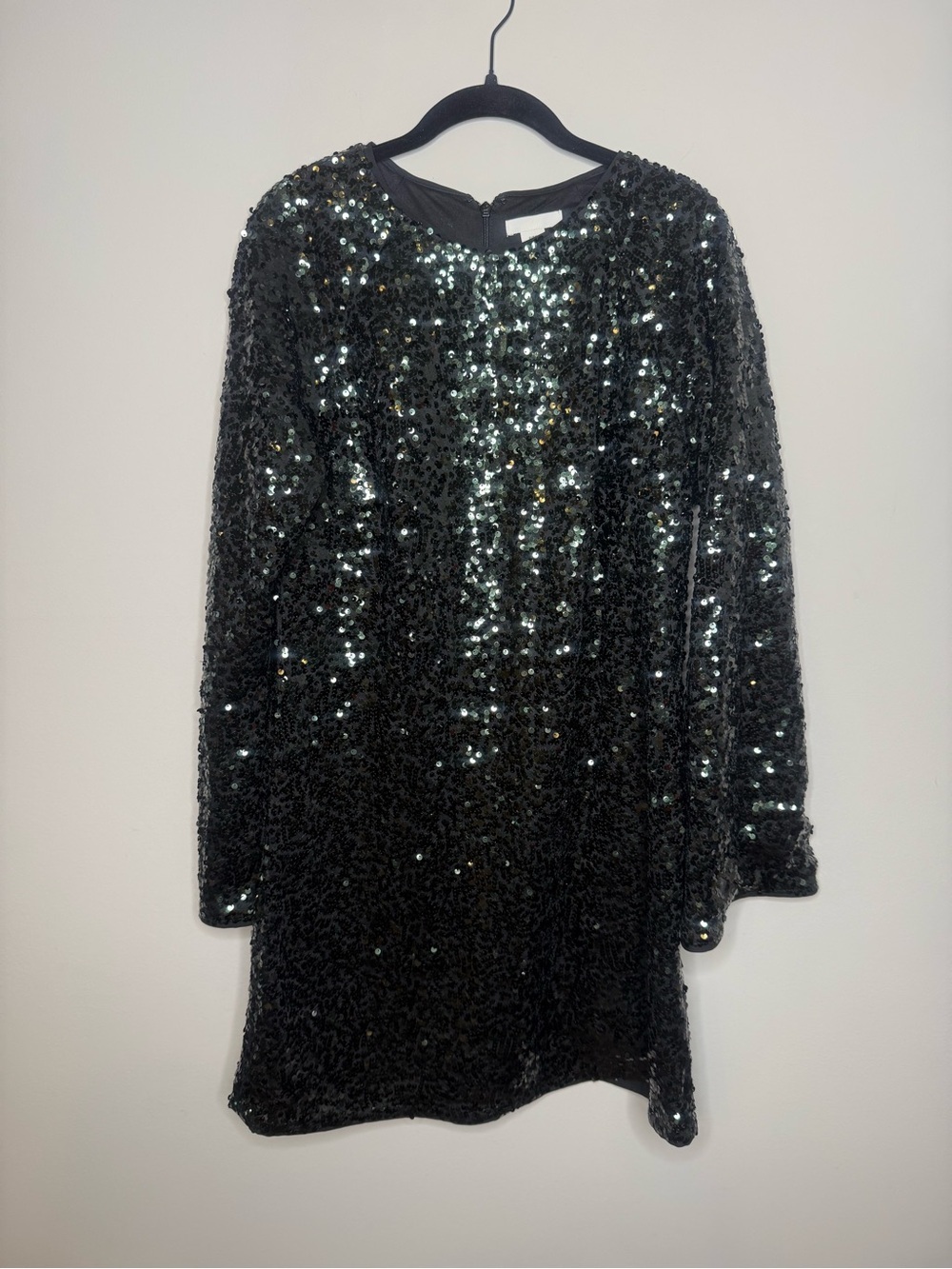 H&M Black Sequin Shift Dress